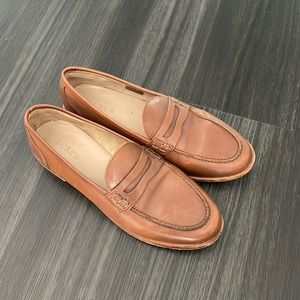 Jcrew size 8 women’s loafers. Brown leather